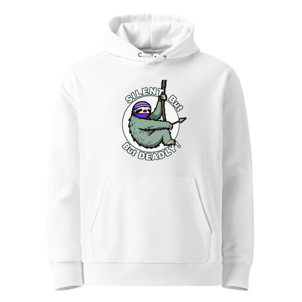 Silent But Deadly Sloth Hoodie - Unisex Eco Essential Hoodie
