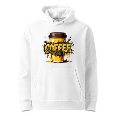 Unisex Eco Hoodie with Coffee Art - Sustainable, Comfortable & Stylish