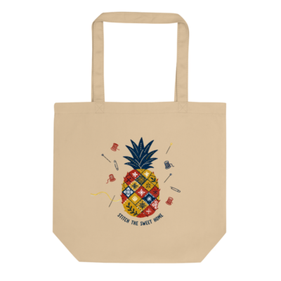 Eco Oyster Tote Bag | Patchwork Pineapple Design, Stitch the Sweet Home