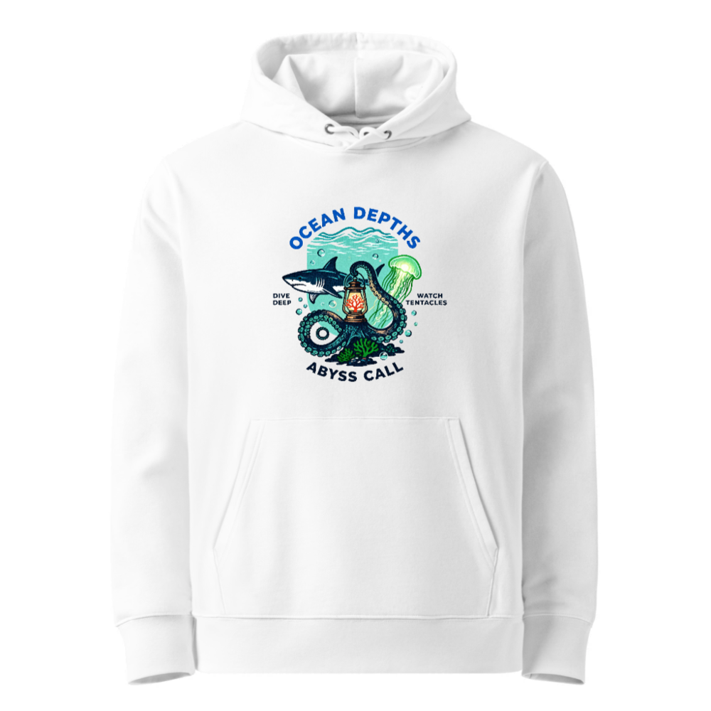 Ocean Depths Hoodie | Unisex Eco-Friendly Sweatshirt with Abyss Call Design