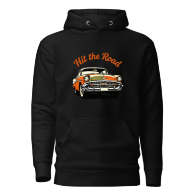 Hit the Road Classic Car Hoodie - Unisex Premium Pullover