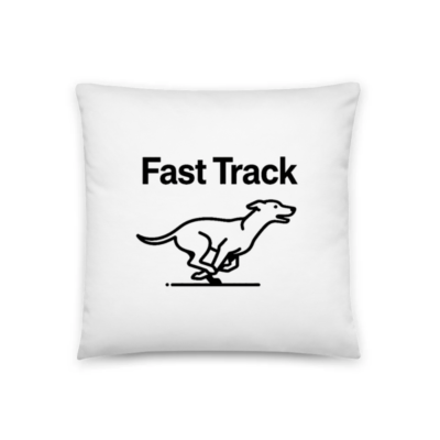 Fast Track Dog Running Pillow 18"x18" - Basic Square Pillow
