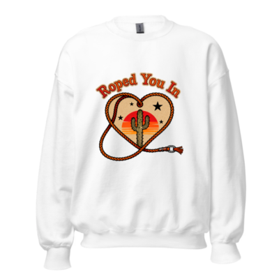Roped You In Cactus Heart Sweatshirt | Unisex Crew Neck