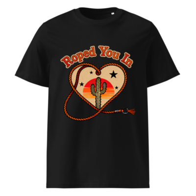Roped You In Cactus Heart T-Shirt | Unisex Organic Cotton Tee
