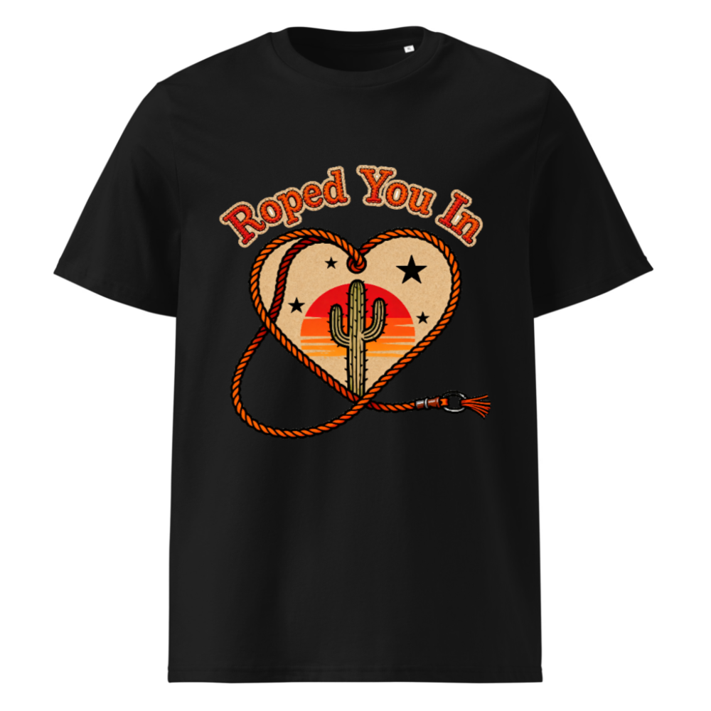 Roped You In Cactus Heart T-Shirt | Unisex Organic Cotton Tee