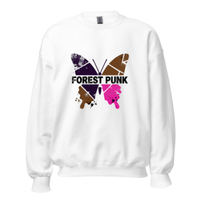 Unisex Forest Punk Butterfly Sweatshirt | Vintage Graphic Crew Neck