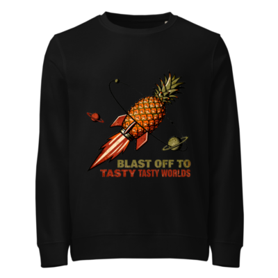 Organic Pineapple Rocket Sweatshirt | Unisex Tasty Worlds Adventure