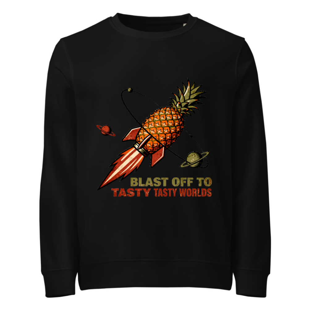 Organic Pineapple Rocket Sweatshirt | Unisex Tasty Worlds Adventure