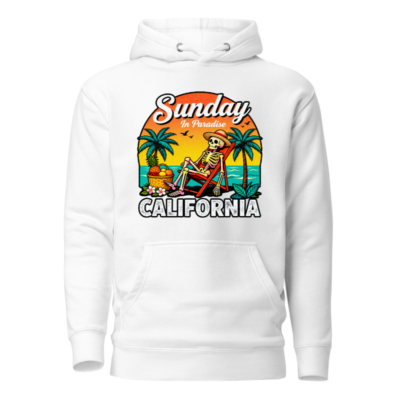 Sunday in Paradise California Skeleton Hoodie - Unisex Premium Pullover
