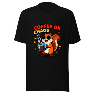 Coffee or Chaos Squirrel T-Shirt | Unisex Staple Tee