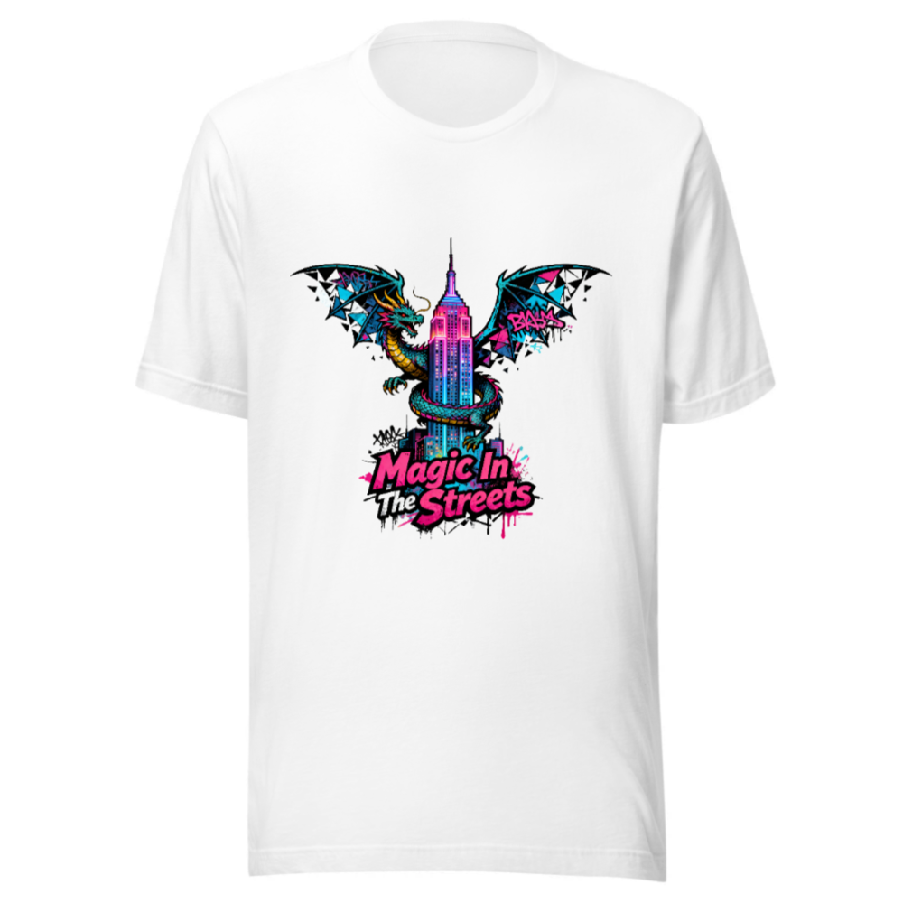 Unisex Staple T-Shirt | Magic In The Streets Dragon & Empire State Building Graphic