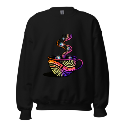 Groovy Beans Disco Coffee Sweatshirt | Unisex Crew Neck