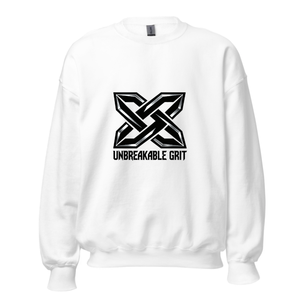 Unisex Crew Neck Sweatshirt | Unbreakable Grit X Logo - Soft Comfort, Bold Style