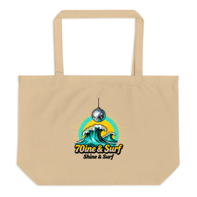 70ine & Surf Organic Tote Bag - Large Eco-Friendly Canvas Bag