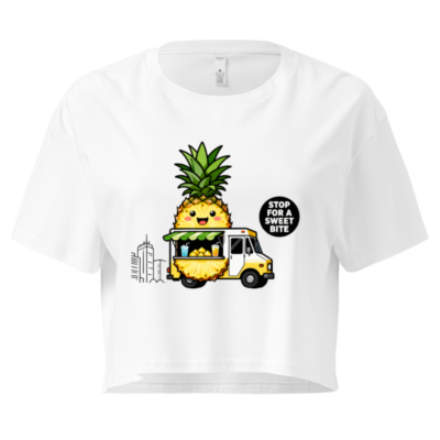 Pineapple Food Truck Women's Crop Top - Stop for a Sweet Bite