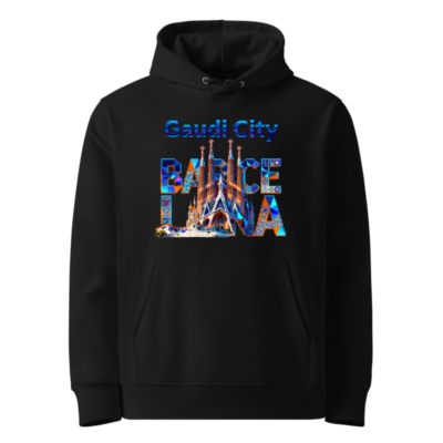 Gaudi City Barcelona Hoodie | Unisex Eco-Friendly Sweatshirt
