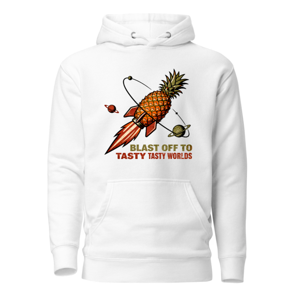 Pineapple Rocket Hoodie - Blast Off to Tasty Tasty Worlds Unisex Pullover
