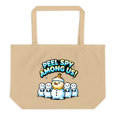 Peel Spy Among Us Organic Tote Bag - Large Eco-Friendly Cotton Tote