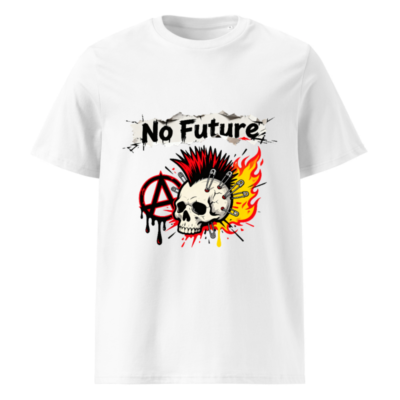 No Future Punk Skull T-Shirt - Unisex Organic Cotton Tee