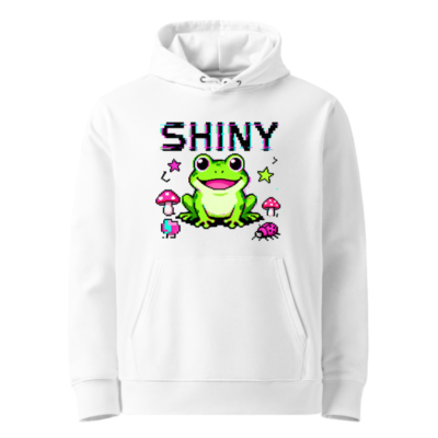Shiny Frog Pixel Art Hoodie | Unisex Eco-Friendly Sweatshirt