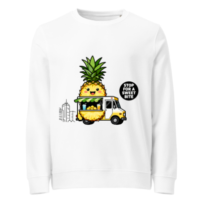 Unisex Organic Pineapple Food Truck Sweatshirt | Stop for a Sweet Bite