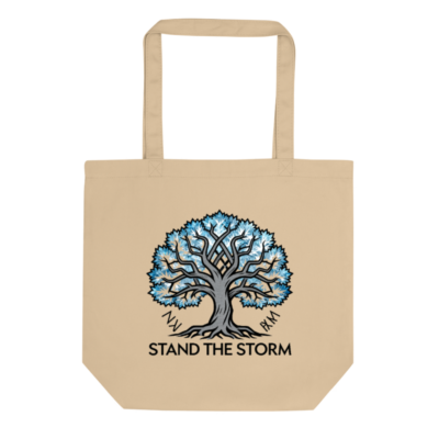 Eco Oyster Tote Bag | Stand the Storm Tree Design | Sustainable Canvas Tote
