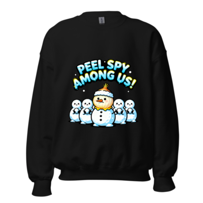 Peel Spy Among Us Snowman Crew Neck Sweatshirt - Unisex Winter Funny Gift