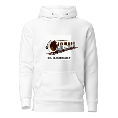 Ride the Morning Brew Unisex Hoodie - Premium Pullover Coffee Train Design