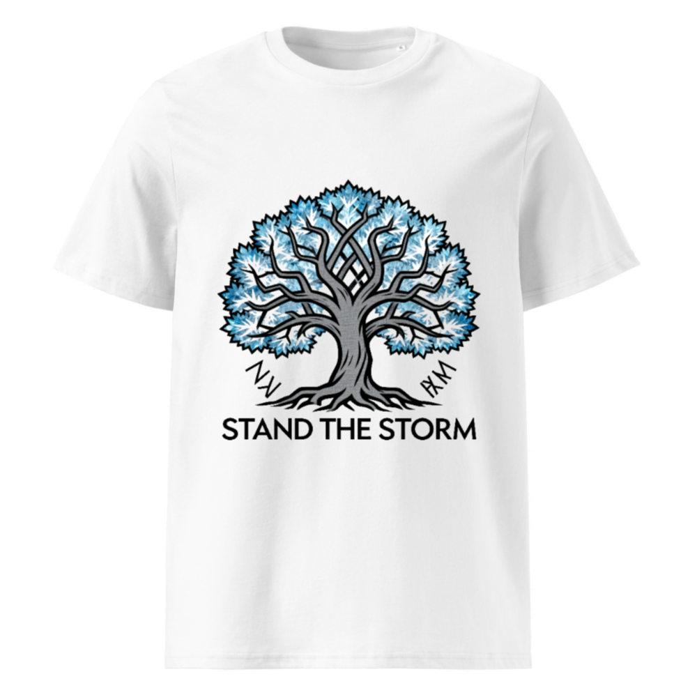 Unisex Organic Cotton T-Shirt | Stand the Storm Tree Design - Eco-Friendly & Comfortable