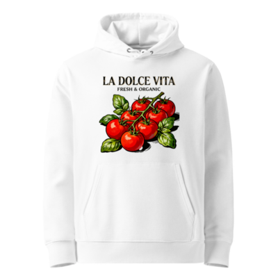 La Dolce Vita Organic Tomato Hoodie - Unisex Eco Sweatshirt