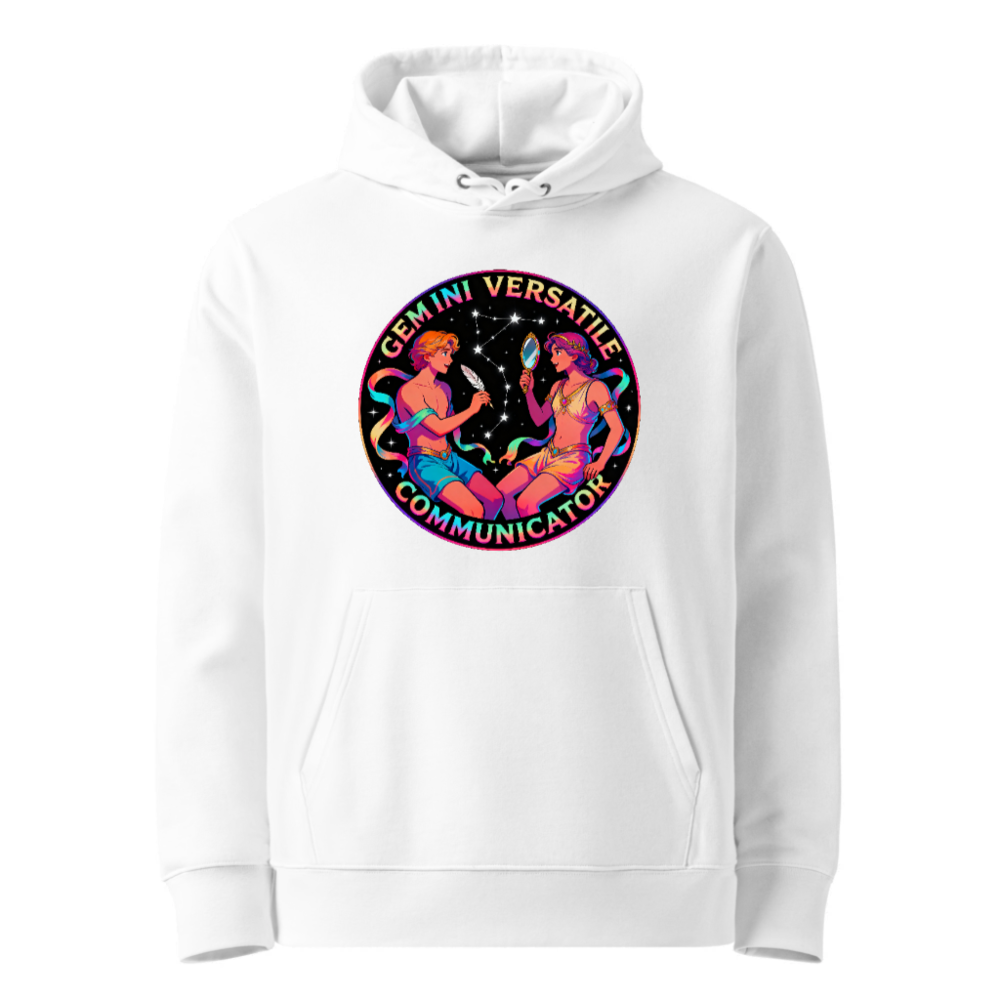 Unisex Eco Hoodie - Gemini Versatile Communicator Astrology Design