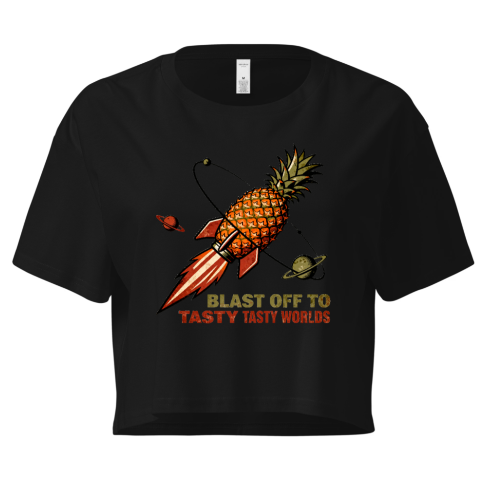 Pineapple Rocket Women's Crop Top - Blast Off to Tasty Tasty Worlds