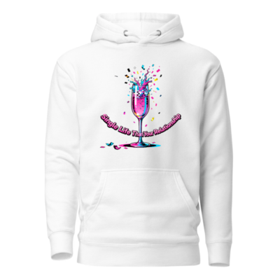 Unisex Premium Pullover Hoodie - 'Single Life Than Your Relationship' Champagne Splash Design