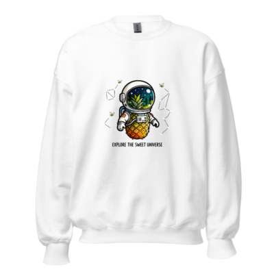 Pineapple Astronaut Sweatshirt | Explore the Sweet Universe Unisex Crew Neck
