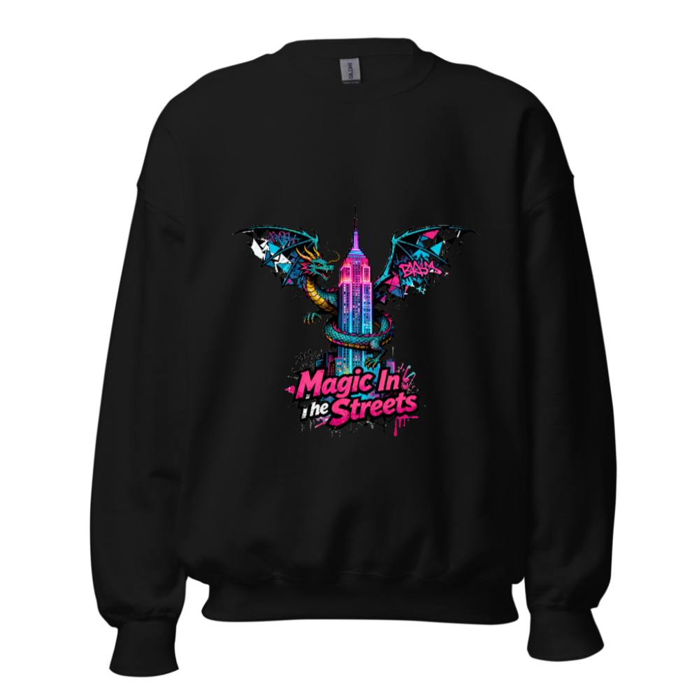 Magic In the Streets Dragon Sweatshirt | Unisex Crew Neck