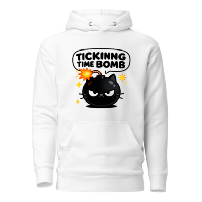 Unisex Premium Pullover Hoodie - Tickinng Time Bomb Cat Bomb Design