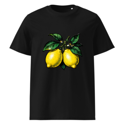 Unisex Organic Cotton T-Shirt with Lemon Branch Graphic