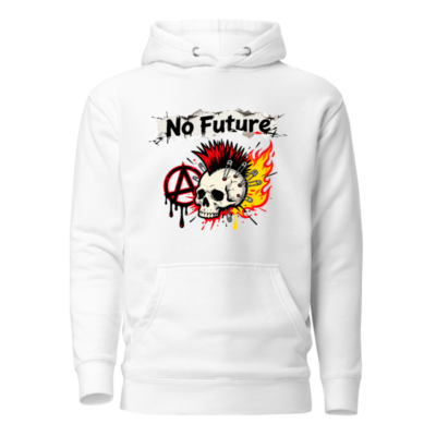 No Future Punk Skull Hoodie - Unisex Premium Pullover