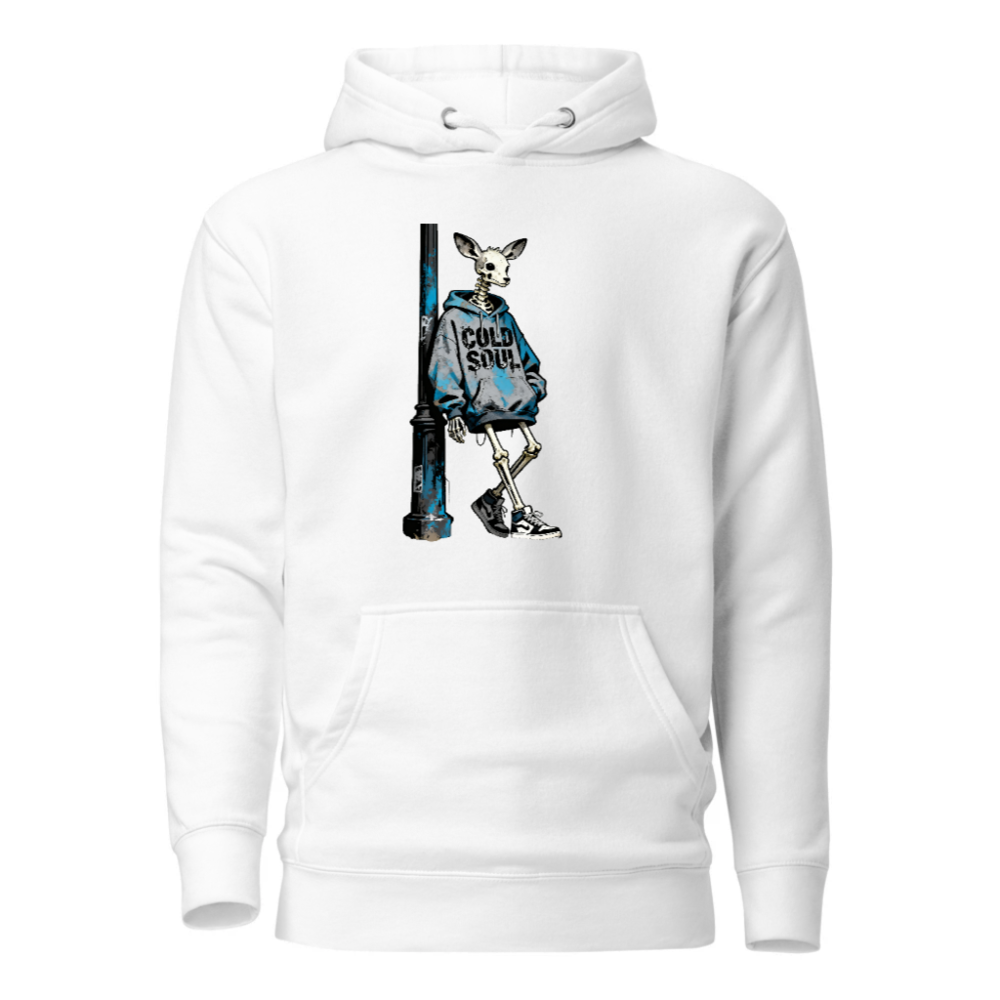 Unisex Cold Soul Hoodie - Premium Pullover with Skeleton Deer Graphic