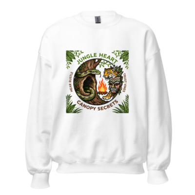 Jungle Heart Unisex Sweatshirt | Canopy Secrets, Hear Rustle, Trust Vines