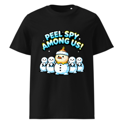 Peel Spy Among Us Snowman T-Shirt | Unisex Organic Cotton Tee