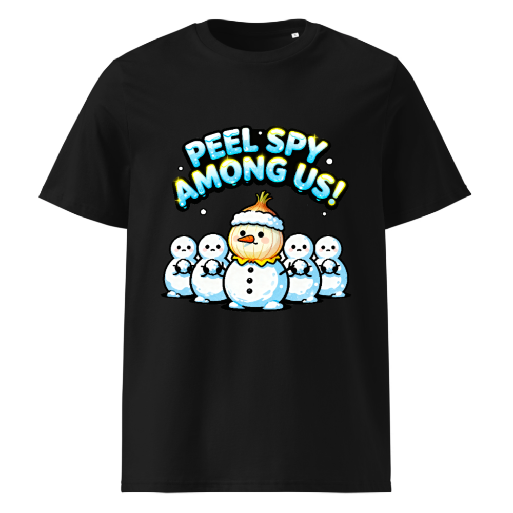 Peel Spy Among Us Snowman T-Shirt | Unisex Organic Cotton Tee