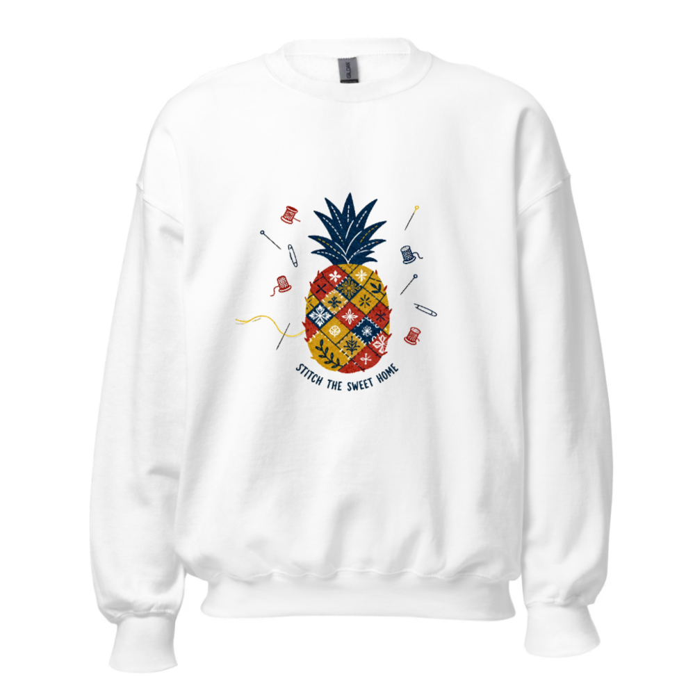 Unisex Pineapple Patchwork Sweatshirt - Stitch the Sweet Home