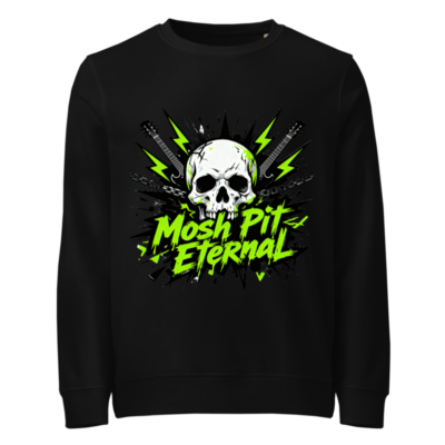 Unisex Organic Sweatshirt | Mosh Pit Eternal Skull Graphic