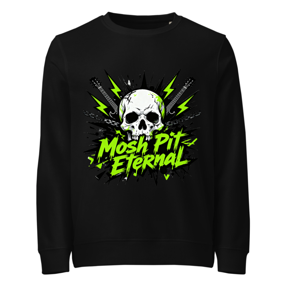 Unisex Organic Sweatshirt | Mosh Pit Eternal Skull Graphic