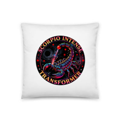 Scorpio Intense Transformer Pillow 18"x18" - Cosmic Scorpion Design