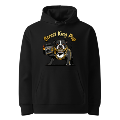 Street King Pup Hoodie - Unisex Eco-Friendly Essential Hoodie