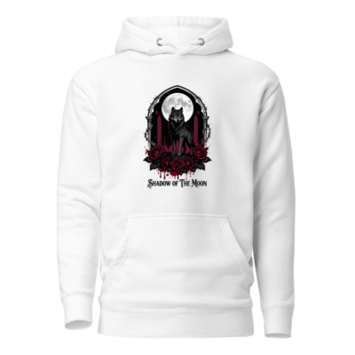 Shadow of the Moon Wolf Hoodie | Unisex Premium Pullover