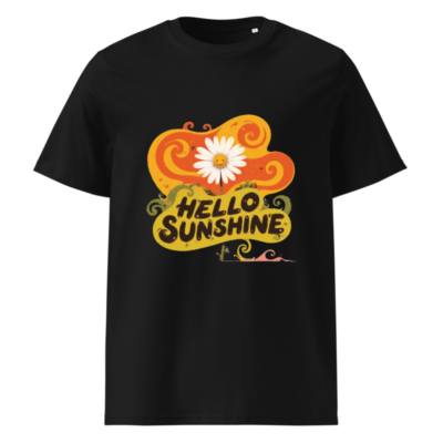Unisex Organic Cotton T-Shirt | Hello Sunshine Flower Design