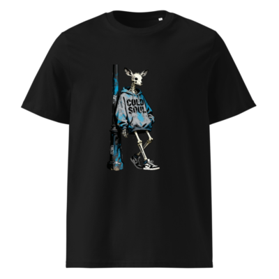 Unisex Organic Cotton T-Shirt | Cold Soul Skeleton Deer Graphic Tee